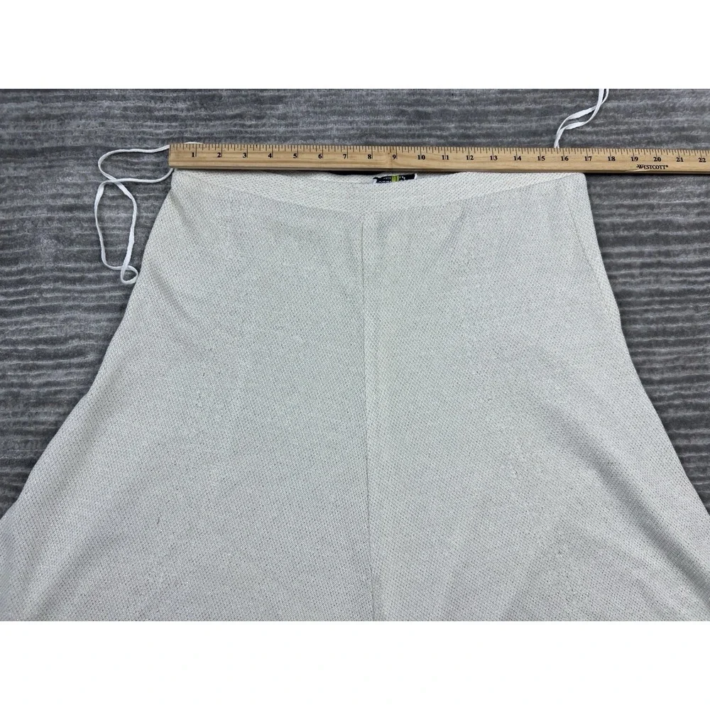 Robbie Sport Skirt Womens Large Beige Gold‎ Metallic Midi Pull On